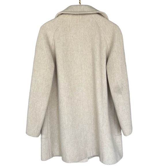 Vintage Herman Kay Cream Wool Blend Coat – Classic Button Front – Made in USA - Picture 4 of 14
